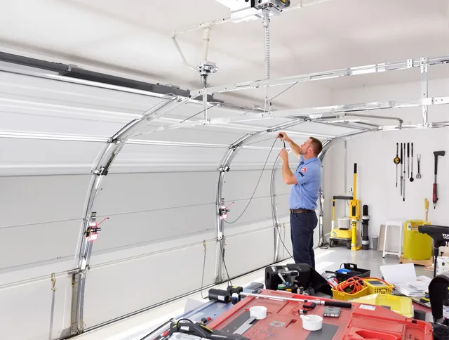 Garage door cable repair service by Pomona Garage Door Repair in Pomona
