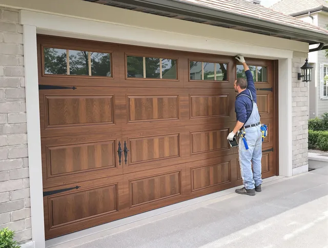 Custom garage door showcase by Pomona Garage Door Repair in Pomona