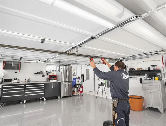 Overhead garage door repair service by Pomona Garage Door Repair in Pomona