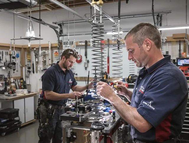 Garage door spring repair service by Pomona Garage Door Repair in Pomona